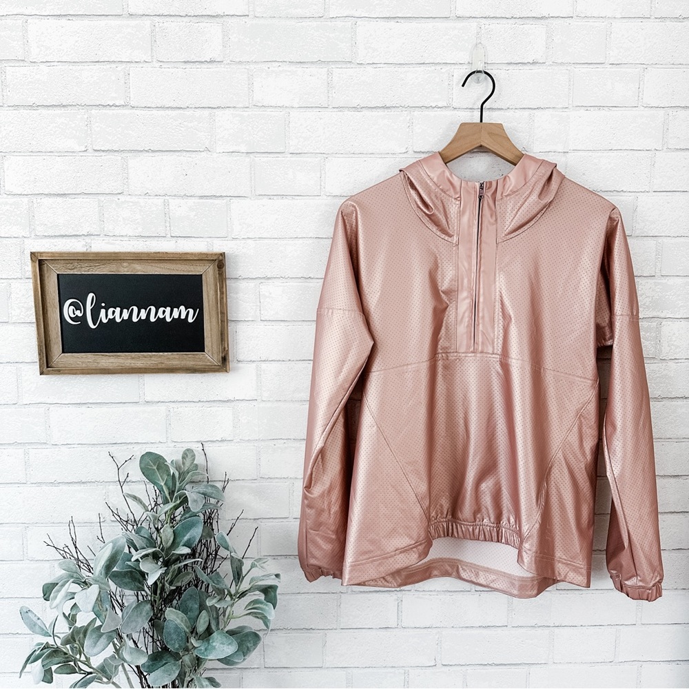 CALIA BY CARRIE UNDERWOOD Rose Gold Shimmer Hole Pullover